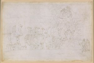 A Divina Comédia, Inferno XX. Virgílio e Dante no oitavo círculo do Inferno (Malebolge), 4.ª Bolgia: Castigo dos feiticeiros e adivinhos; encontro com Manto de Sandro Botticelli
