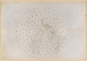 A Divina Comédia, Paraíso VI. Segunda esfera planetária (Céu de Mercúrio): Justiniano conta a Dante a história do Império e fala das almas dos justos em Mercúrio de Sandro Botticelli