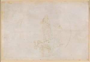 A Divina Comédia, Paraíso XVIII. Quinta esfera planetária (Céu de Marte): Cacciaguida nomeia os bem-aventurados que lutaram pela fé — Passagem para a esfera de Júpiter de Sandro Botticelli