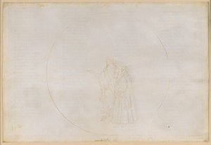 A Divina Comédia, Paraíso, Canto XX. Sexta esfera planetária (Céu de Júpiter): A Águia identifica as chamas que formam o seu olho, entre as quais se encontram dois pagãos, o que alimenta as dúvidas de Dante e acaba por as dissipar de Sandro Botticelli