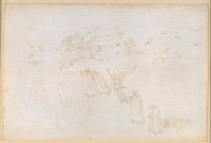 A Divina Comédia, Purgatório XIX. Ascensão ao quinto círculo do Purgatório: o sonho de Dante sobre Siren; a penitência dos avarentos e dos esbanjadores; conversa com Adriano V. de Sandro Botticelli