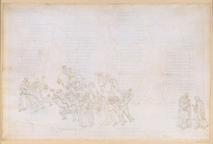 A Divina Comédia, Purgatório XVIII. Quarto Anel: Virgílio explica a Dante o princípio do amor e o papel do livre arbítrio; a penitência dos indolentes de Sandro Botticelli
