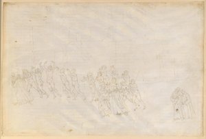 A Divina Comédia, Purgatório XVI. Terceiro Anel do Purgatório: a penitência dos irascíveis; conversa de Dante com Marco Lombardo de Sandro Botticelli