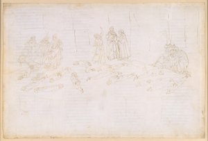 A Divina Comédia, Purgatório XXI. Quinto anel do Purgatório: a penitência dos avarentos e dos esbanjadores; entrada em cena de Estácio de Sandro Botticelli