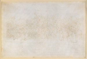 A Divina Comédia, Purgatório XXVI. Sétimo Anel do Purgatório: a penitência dos luxuriosos; conversa de Dante com Guido Guinizelli de Sandro Botticelli