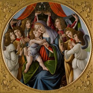 Madonna e criança com seis anjos, c.1500. de Sandro Botticelli