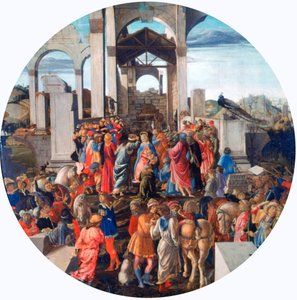 A Adoração dos Reis, c1470-1475 de Sandro Botticelli