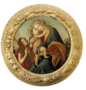 A Madona e o Menino com o Jovem São João Batista de Sandro Botticelli