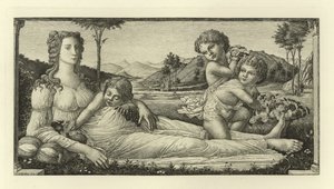 Vênus reclinada com Cupido de Sandro Botticelli