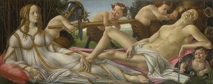 Vênus e Marte. Por volta de 1485 de Sandro Botticelli