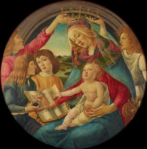 cópia inspirada na «Madona do Magnificat» de Sandro Botticelli