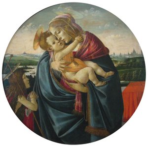 Virgem e Menino com São João Batista de Sandro Botticelli and workshop