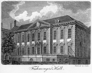 Peixaria Hall, cidade de Londres, 1811.