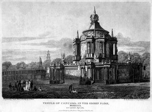 Templo da Concórdia, Green Park, Westminster, Londres, 1814.