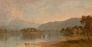 Monte Washington visto do rio Saco 1858 (Óleo sobre tela) de Sanford Robinson Gifford