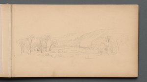 Sketchbook, página 06: "Gorham" (Maine) de Sanford Robinson Gifford