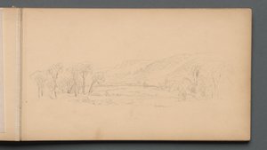 Caderno de desenho, página 06: Gorham Maine, 1859. de Sanford Robinson Gifford