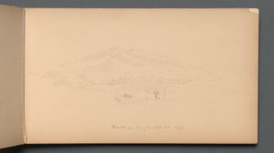 Sketchbook, página 12: "White Mountains from foot of Randolph Hill" de Sanford Robinson Gifford