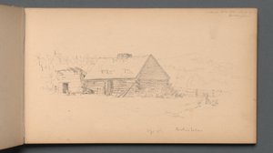 Sketchbook, página 14: "Berlin Falls 2 de setembro" de Sanford Robinson Gifford