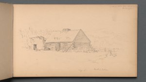 Sketchbook, página 14: "Berlin Falls 2 de setembro" de Sanford Robinson Gifford