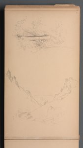 Caderno de desenho, página 15: Paisagens, Cataratas de Berlim, 1859. de Sanford Robinson Gifford