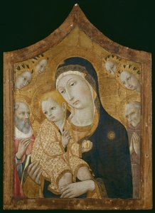 Virgem e Menino com os Santos Jerónimo, Bernardino de Sena e Anjos de Sano di Pietro