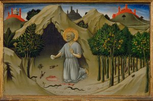 São Jerónimo penitente ... de Sano di also Ansano di Pietro di Mencio Pietro