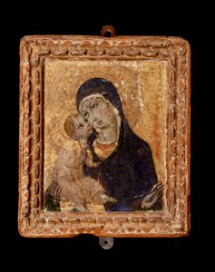 Virgem com criança (Pintura de Sano di also Ansano di Pietro di Mencio Pietro
