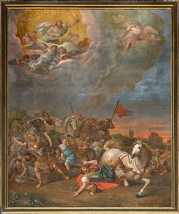 Muro em frente à contra-fachada do transepto norte, Sante Legnani, Conversão de Saul 1814 de Sante Legnani