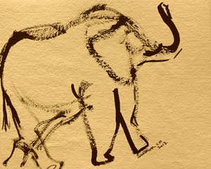 Desenho abstrato de elefante de Santhosh ch