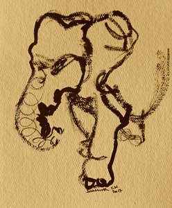 Cabeça abstrata de elefante de Santhosh ch