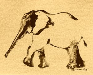 Esboço abstracto de elefante de Santhosh ch