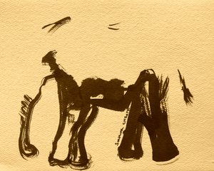 Elefante abstrato a tinta de Santhosh ch