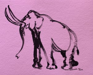 Elefante cor-de-rosa abstrato de Santhosh ch