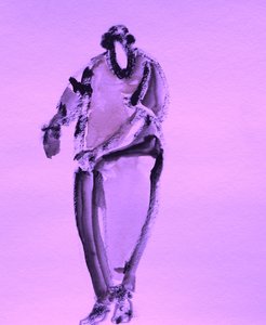 Figura abstrata roxa