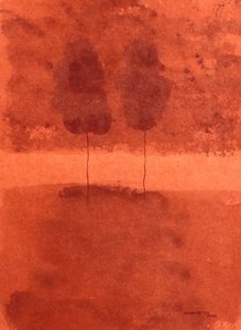 Paisagem abstrata vermelha de Santhosh ch