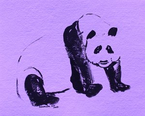 Panda a tinta preta de Santhosh ch