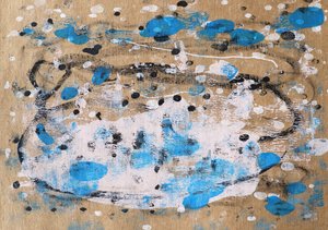 Salpicos abstratos azuis e brancos de Santhosh ch