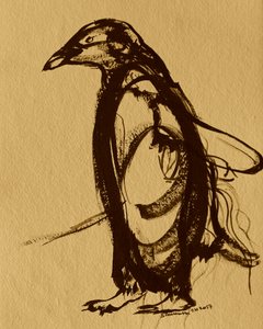 Pinguim em pinceladas de Santhosh ch