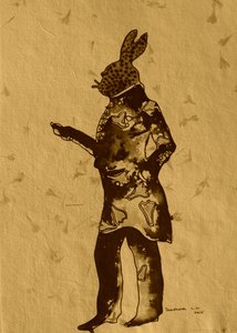 Elegante cavalheiro coelho de Santhosh ch