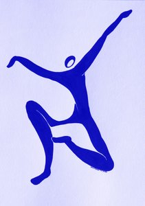Bailarina azul dinâmica de Santhosh ch