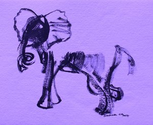 Elefante roxo dinâmico de Santhosh ch