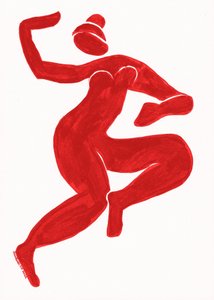 Bailarina vermelha dinâmica de Santhosh ch