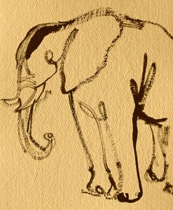 Desenho elegante de elefante de Santhosh ch