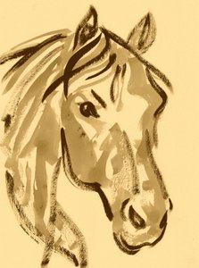 Esboço expressivo de cavalo de Santhosh ch