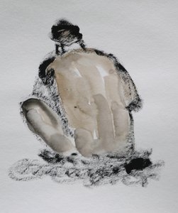 Esboço expressivo de uma figura nua