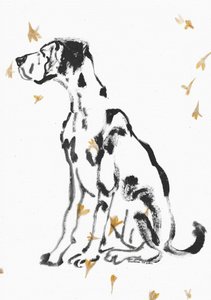 Dogue alemão gentil e flores de Santhosh ch
