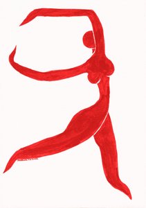 Graciosa bailarina vermelha de Santhosh ch