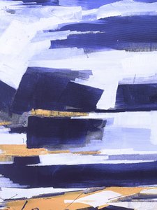 Blocos abstratos índigo e dourados de Santhosh ch