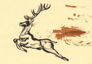 Esboço de veado a saltar de Santhosh ch